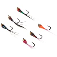 IPOTCH 6X Señuelo de Cabeza de Cuentas de Latón Epoxi NINFA Atención Gran Pescado Diversión Pesca